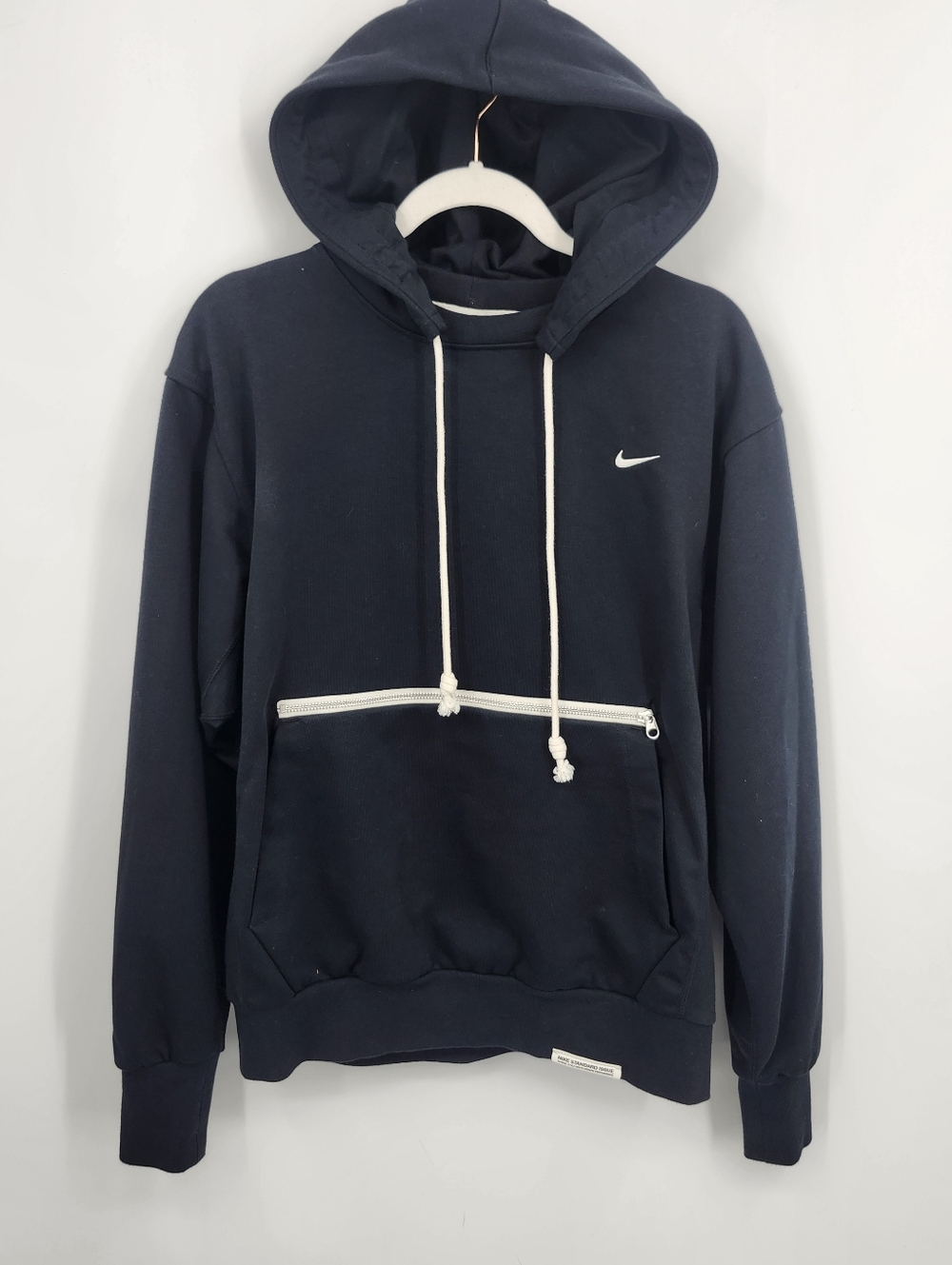 Mens Nike Basketball Pullover Hoodie Jacket Dry Fit Front Blue Sz S